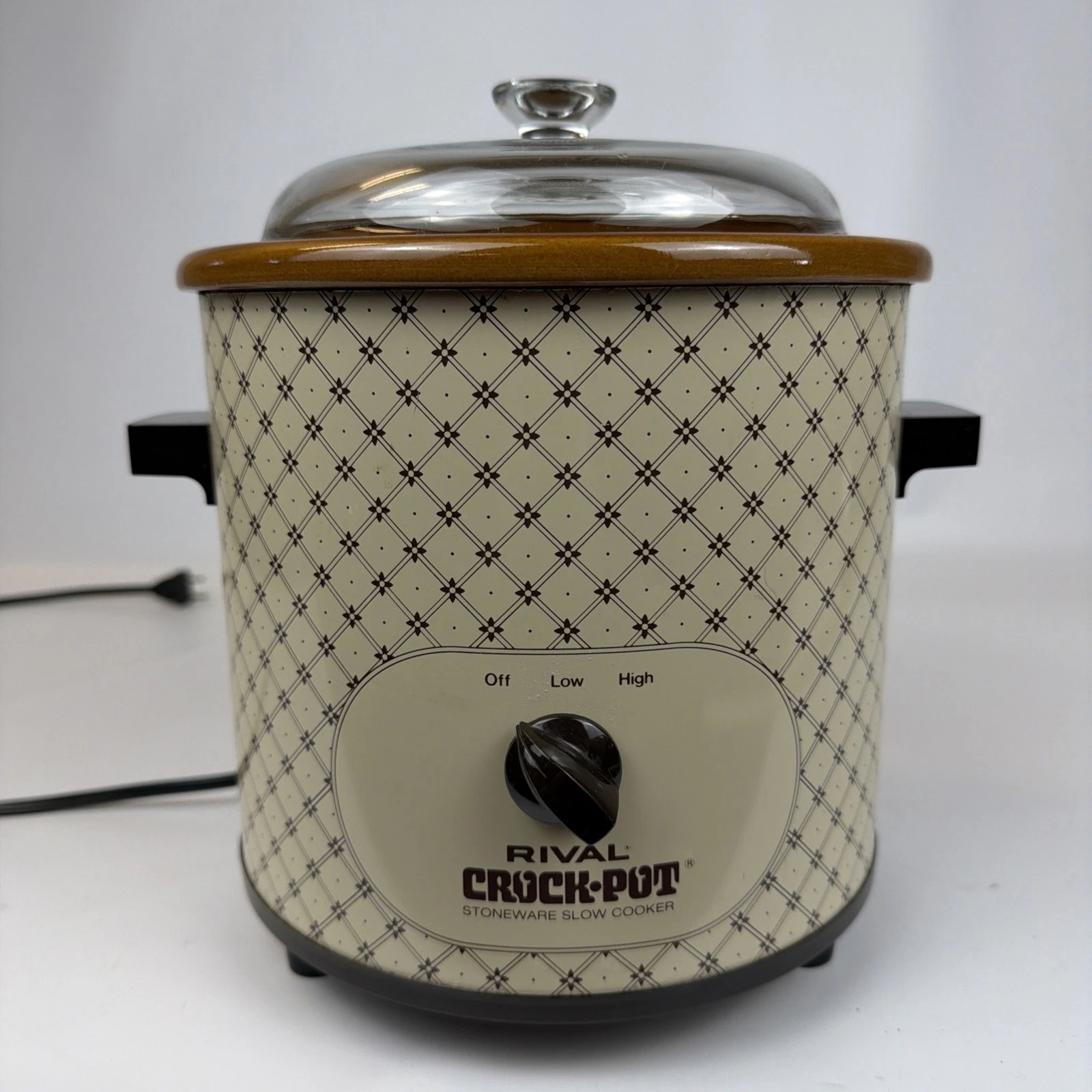 Vintage Rival Crock-Pot 3½ QT Slow Cooker 3100/2 Stoneware Classic Works