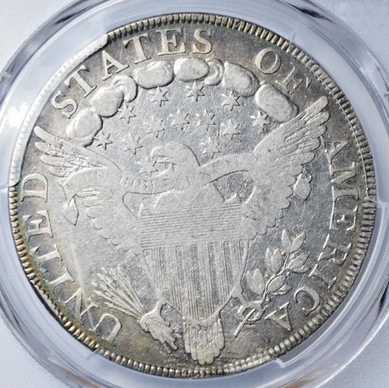 1800 Draped Bust $1  (B-11, BB-191, AMERICAI, Wide Date, Low 8)  PCGS F12! - Image 4 of 4