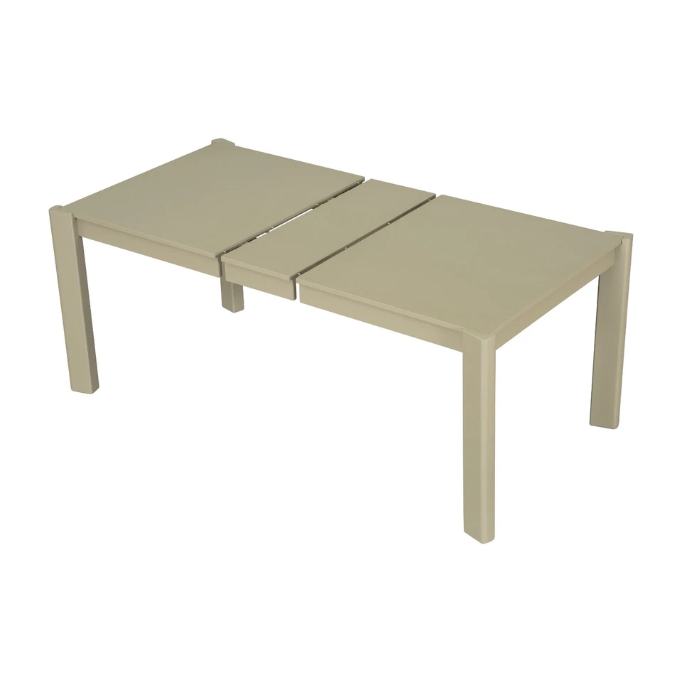 Expandable modern walnut wood dining table for farmhouses - Image 4 of 4