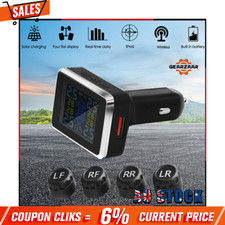 Tyre Pressure Monitoring System LCD Temperature Warning with 4 External Sensor