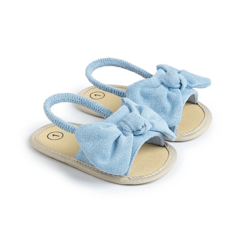 Baby Shoes Bowknot Casual Flat Non-slip Cotton Soft Sole Size 0-18 Months - Picture 7 of 8