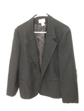 Carriage Court Fit Blazer Black Womens Size 14 Average Fully Lined 