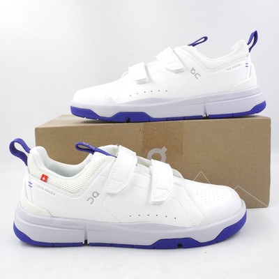 On THE ROGER Kids Sneakers In White/Indigo (3KE10010629) -Unisex Kids US 3