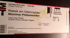 COLLECTORS TICKET USED TICKET LONG LANG ODEONSPLATZ MUNICH 07/23 & PRESS RELEASE pl