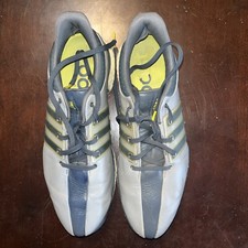 Adidas Boost Tour 360 Golf Shoes Gray Yellow Stripes Men's 10 Yellow Soles