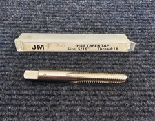 JM 5/16-18H3HSS: 5/16" Thread 18 Flute Spiral Point Plug Tap Super HSS