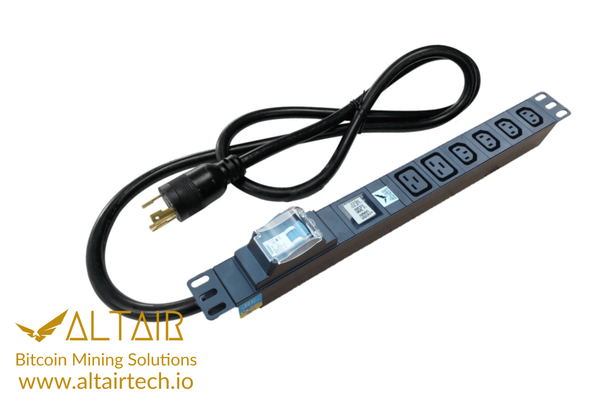AltairTech.io Argo Metered Single Phase PDU, 30A, 1U, 208-240V, 7500W | eBay