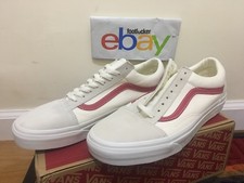 cream red vans