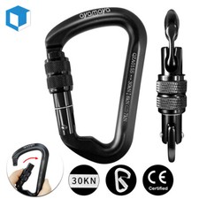 30KN Rock Tree Climbing Carabiner Aluminum Locking Screwgate Clip Hook Rescue CE