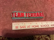 Team Ferrari Iron On Patch Red Letters