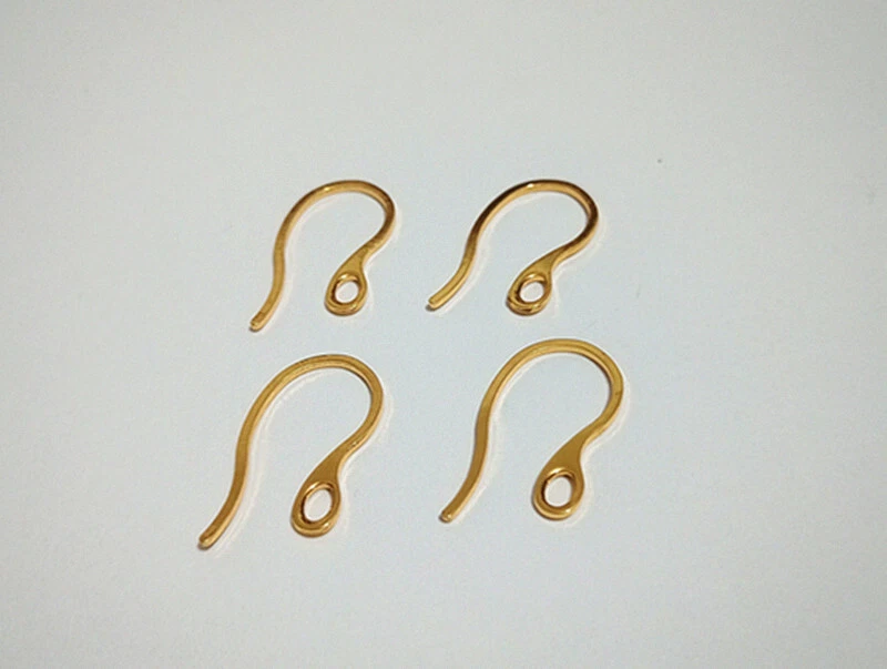 2 coppie di monachelle in acciaio inox colore dorato 22x12mm