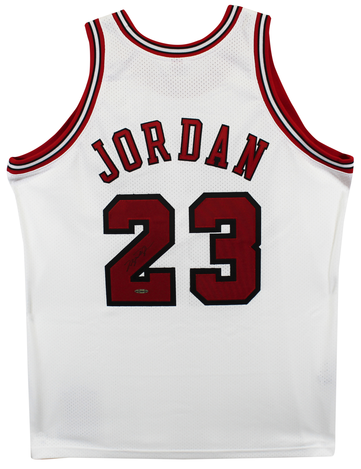 Michael Jordan Autographed Signed Bulls White 1995-96 M&N Hwc Authentic Jersey Beckett 