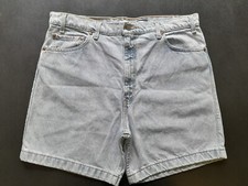 Vintage 90s LEVI'S 540 Mens 38 Relaxed Fit Light Wash Blue Jean Shorts Brown Tab