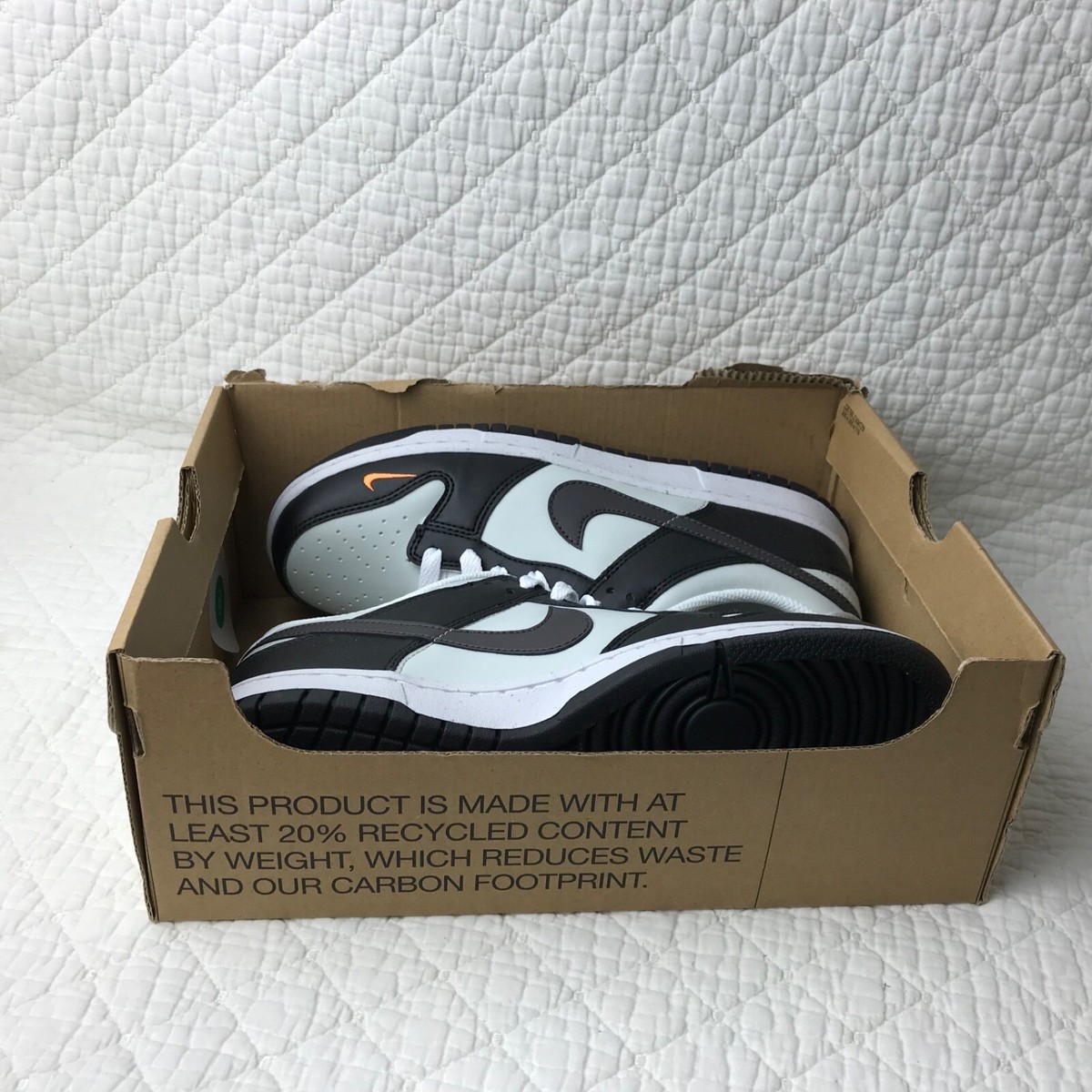 Nike Dunk Low (GS) Shoes Big Kid's SZ 4Y Black/Gray Mini Swoosh