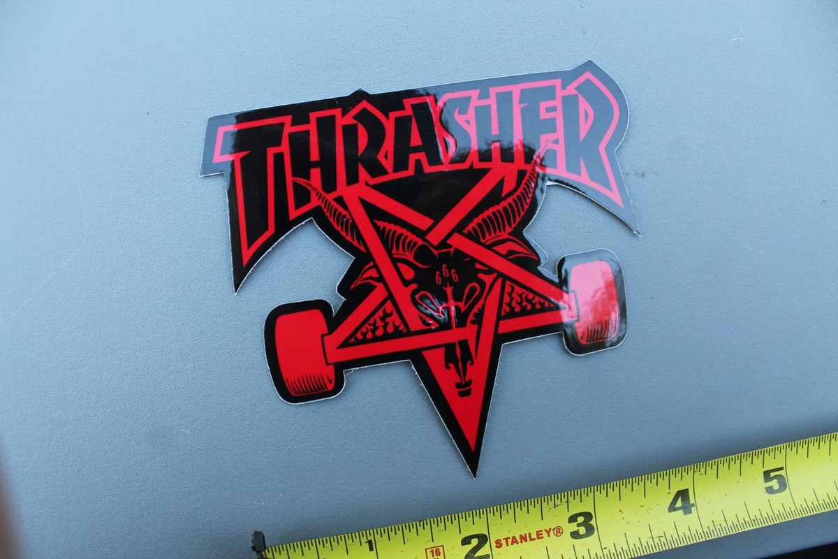 Thrasher Skateboards Goat Red Black Satan Punk Z79A OG