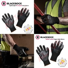 BlackRock High Quality Nitrile PU coated Work Gloves Builders Grip Gardening