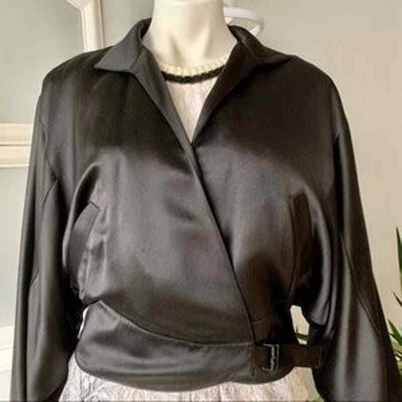 Giacca Avvolgente Vintage Gucci Silk & Lana Donna Medium 42 NUOVA