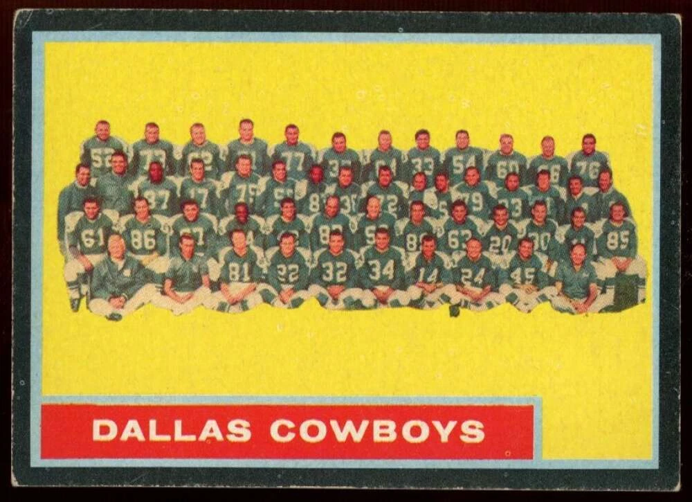 Dallas Cowboys trading card