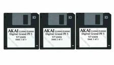 Akai S1000 / S3000 Set of Three Floppy Disks Digital Grand PF 5 V71009