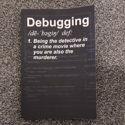 Debugging Definition Neuheit lustiges Notizbuch für Programmierer / IT-Profis 
