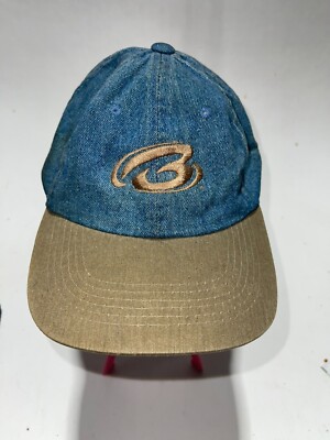 Vintage Bugle Boy Company Hat Blue Denim Strapback 