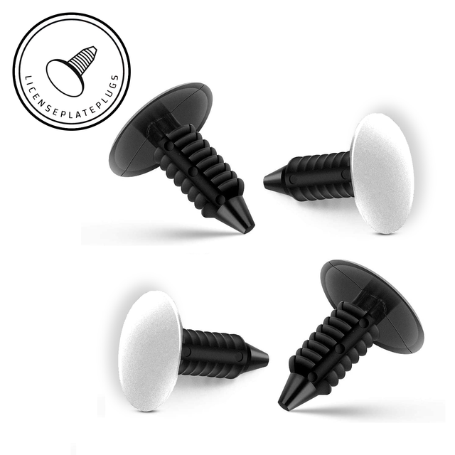 Honda White Diamond Pearl (4) License Plate Bumper Plugs for Screw