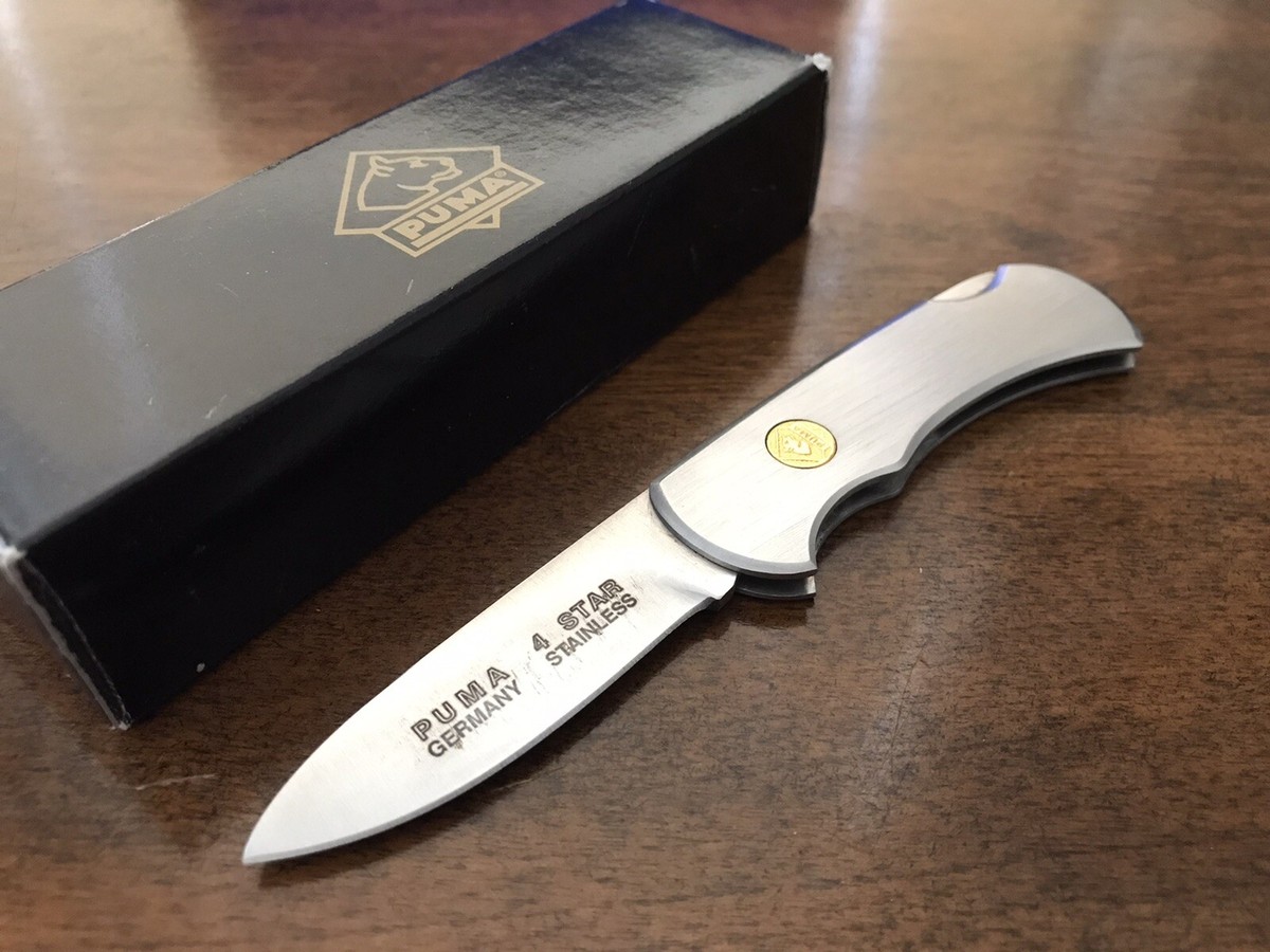 Vintage 1999 Puma 4 Star Handmade Folding Knife Made In Germany | eBay
