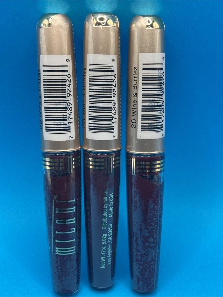 MILANI LIP GLOSS FOR LIPS~COLOR: 26 WINE & BERRIES ~ NEW AND SEALED ( LOT OF 3 ) - Image 2 of 4