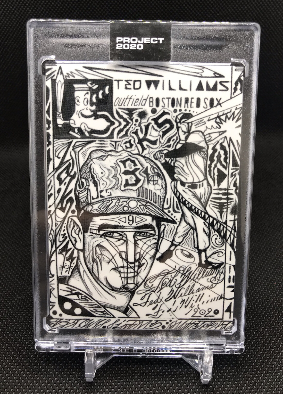 Topps Project 2020 #9 Ted Williams by JK5 Print Run 1,385