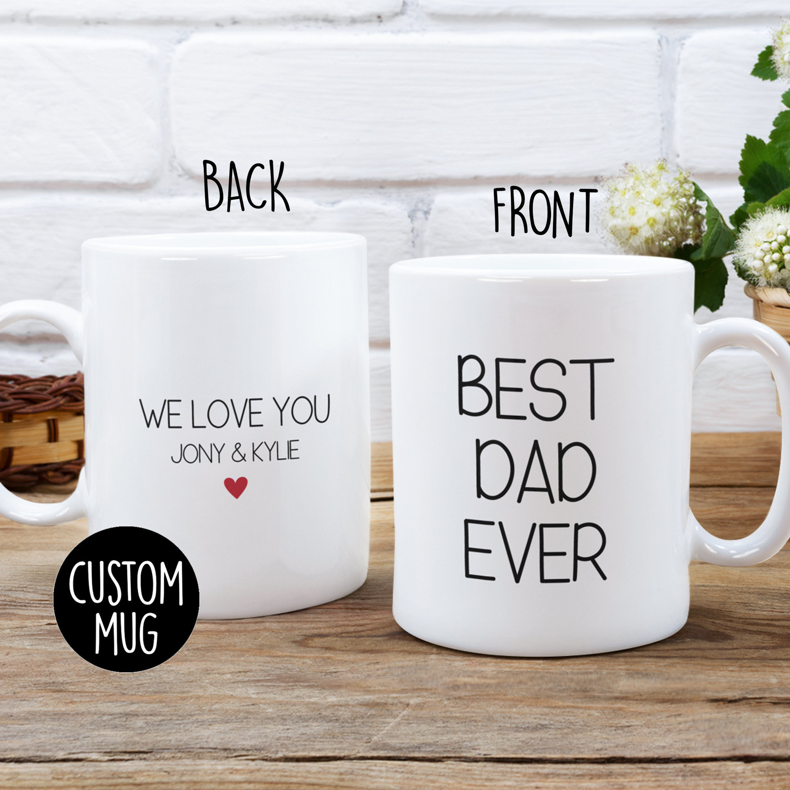 Personalized Best Dad Ever Coffee Mug Custom Dad Gift Father's Day Mug For Dad