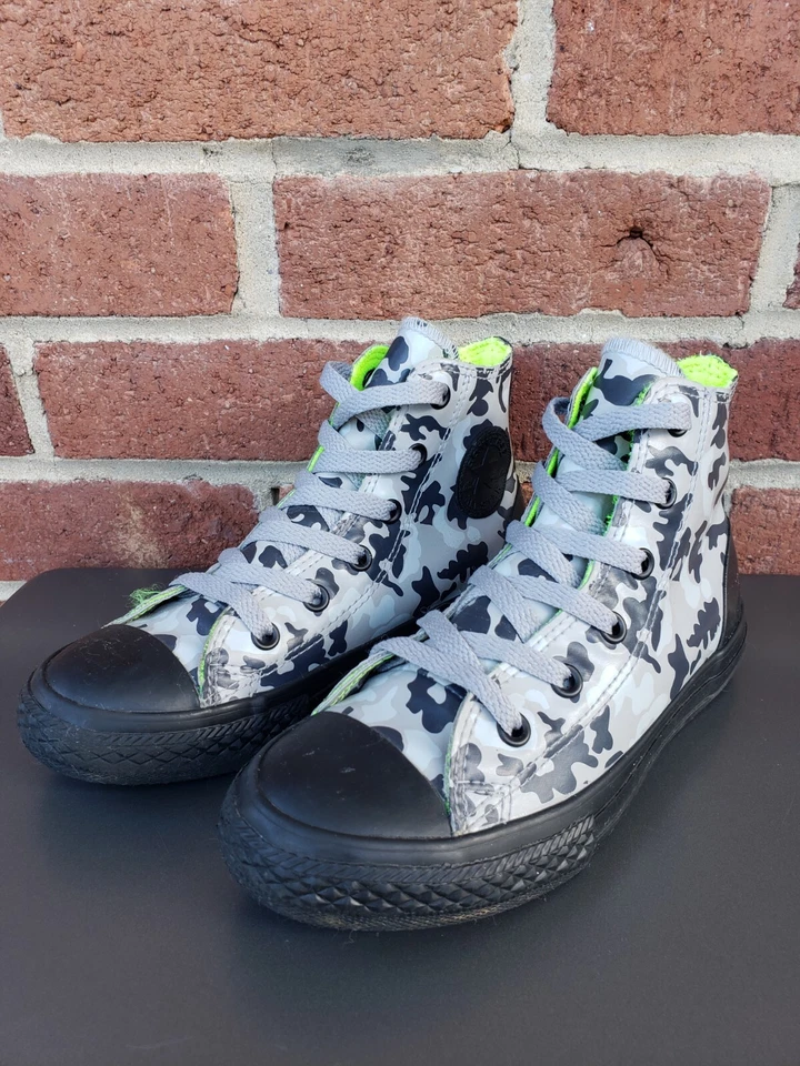 Zapatos Converse All Star Niños Talla 1 Gris Camuflaje Goma Alto Camuflaje 651681C Foto 2 de 4