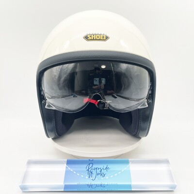 Shoei J O White Open Face Scooter Motorcycle Jet Helmet Size S