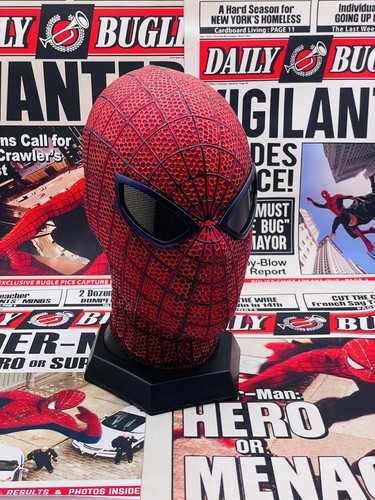 The Amazing Spider-man Andrew Garfield Cosplay Mask Prop 1:1 Full 3D Texture Ver - Picture 5 of 8