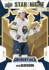 Victor Olofsson #3S-10 - 2019-20 Credentials - 3rd Star of the Night - Rookies