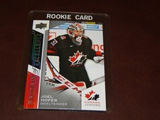 2020 Team Canada Juniors Program of Excellence Joel Hofer Rookie Card # 120