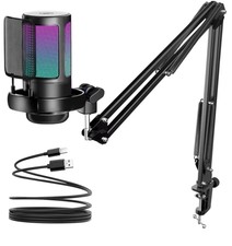 KingSom Rgb Microphone For Desktop USB C Adju...