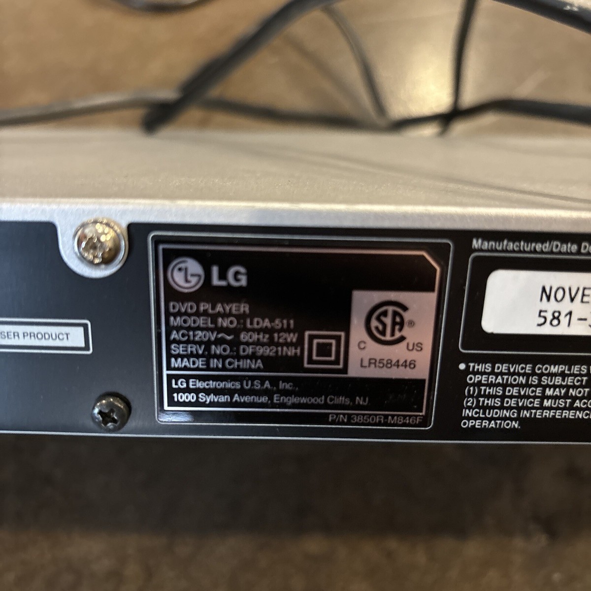 LG DVD Player CD and VCD Player HDMI-AV Model LDA-511 NO REMOTE | eBay