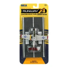 Daron Runway24 Diecast Metal Toy with Runway - P-51 Mustang Tuskegee Airman