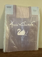 Gloria Vanderbilt Ultra Sheer Pantyhose Mid Gray Medium Sandalfoot Satiny Panty