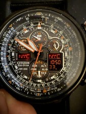 Citizen Promaster Navihawk A-T Eco Drive Pilot Black Dial Men's Watch JY8035-04E