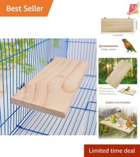 Bird Perch Shelf Stand Platform Natural Wood Large For Parrots Small Birds