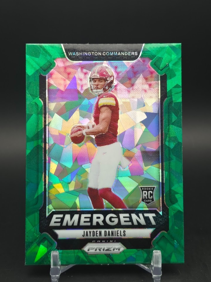 2024 Panini Prizm - Emergent Jayden Daniels #2 Green Ice Prizm (RC)