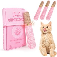 3 Pack Catnip Toys for Cats, Funny Cat with Dental Rope  Fun Pink