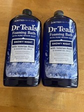 2 Dr. Teal's Foaming Bath With Pure Epsom Salt Snowy Night 34oz
