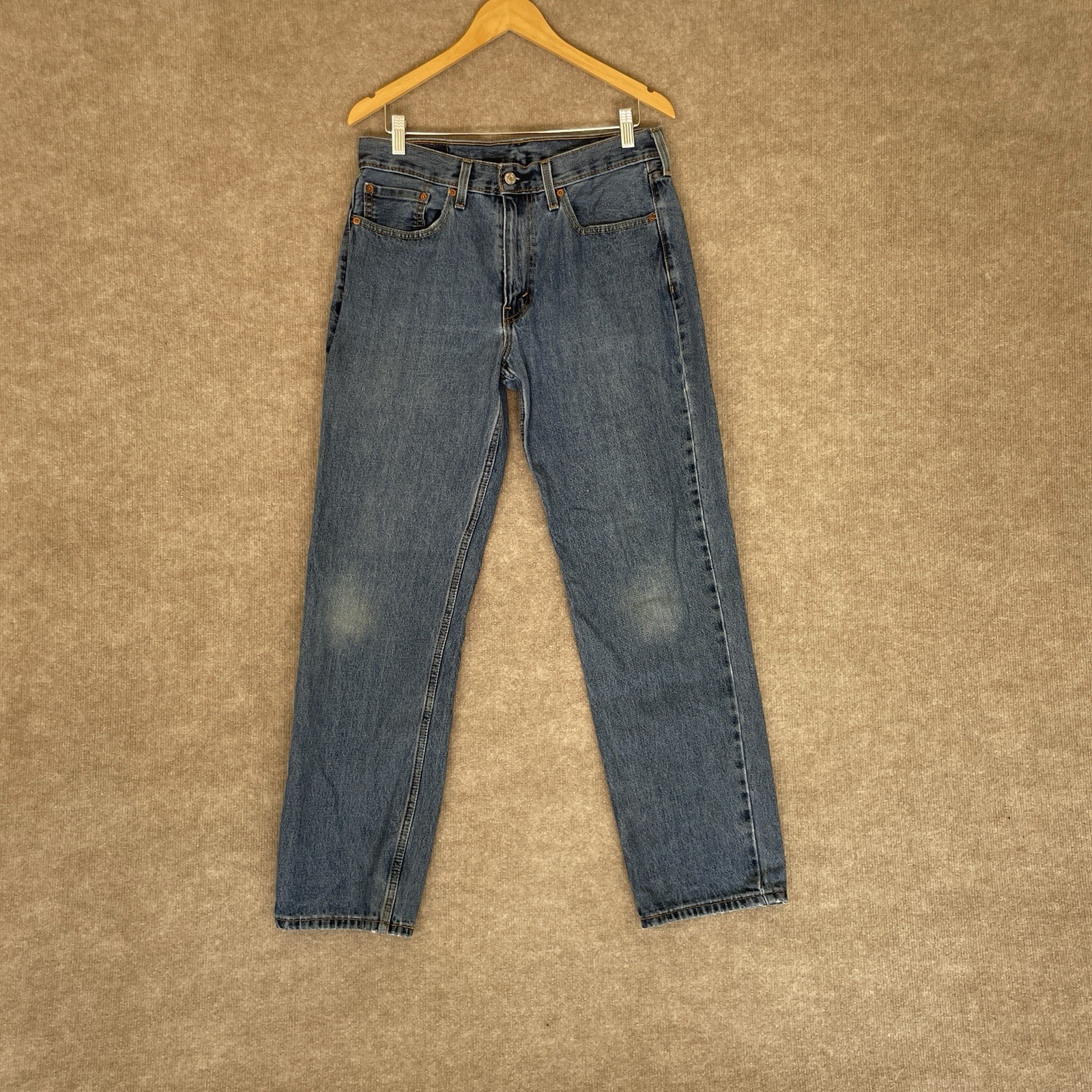 Men's Levi's 550 Blue Denim Jeans - Tapered Leg, Relaxed Straight Fit - 32x32