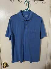 Scandia Woods Adult Large Blue 100% Cotton Polo Shirt