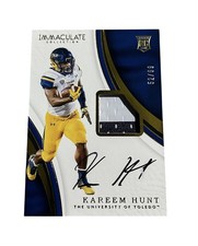2017 Panini Immaculate Collection Collegiate- Kareem Hunt #137 RPA /99 Toledo 