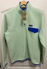 Patagonia Men's Lightweight Synchilla Snap-T Pullover Fleece M Rinsed Green NWT