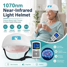 High Power 1070nm Photobiomodulation Near Infrared Light Helmet for Parkinson