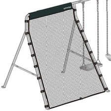 gobaplay Outdoor Multi Sport Bounce Back Net for Swing Set, Black (Open Box)